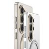 Plating Magnetic Wireless Charging Rotating Holder Phone Case for Samsung Galaxy S26 Ultra Leather Shockproof Protective Cover