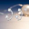 2 PCS Stainless Steel Nose Ring C Shaped Daith Piercing Jewelry Cartilage Helix Earrings  Party