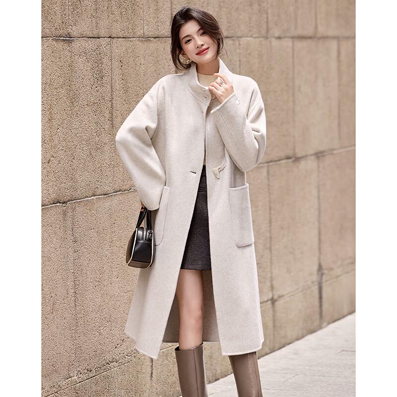Sisui Nianhua Women's Elegant Mid-Length Wool Coat