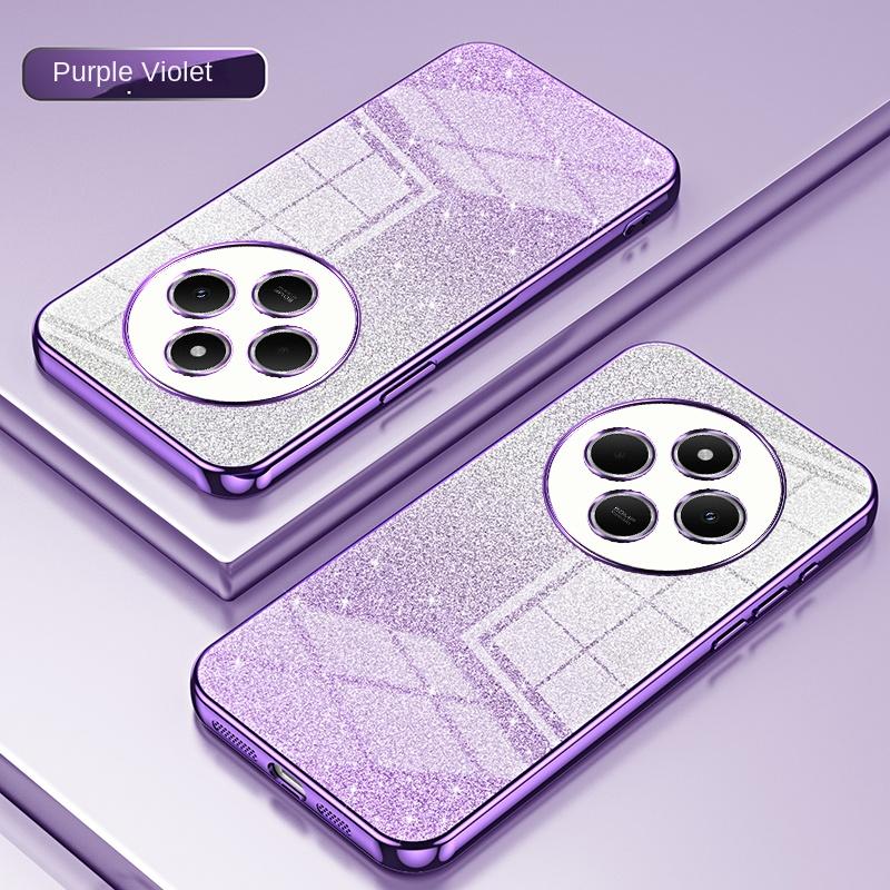 

For Xiaomi Redmi 14C Case Soft TPU Fashion Bling Glitter Slim Protective Back Cover Case For Xiaomi Redmi 14C 4G Phone Shell For Redmi 14C 4G фіолетовий