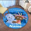 Custom Name In the Night Garden Printed Round Rug Carpet Chair Rug Area Rug Entryway Doormats,for Office Chair Living Room Bedroom Kitchen Room.