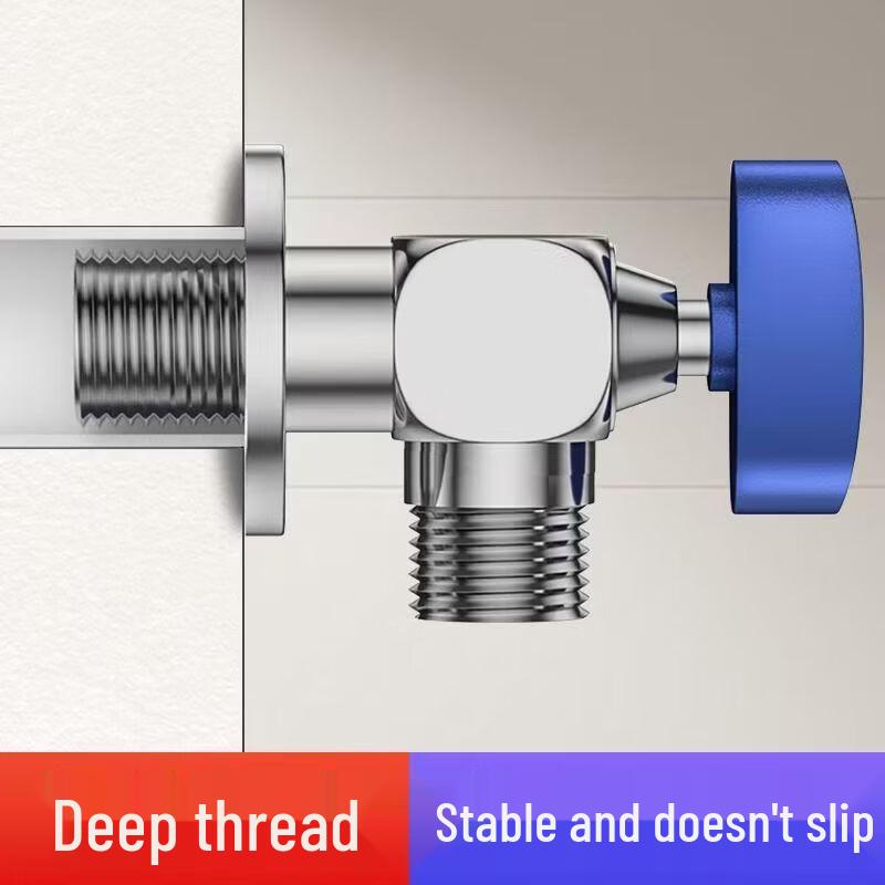 OEING Electroplated Stainless Steel Hot Water Angle Valve