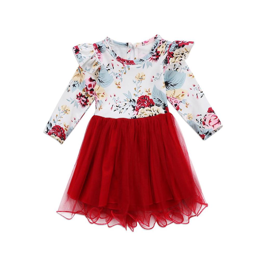 baby long sleeve tutu dress