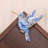 Classic Chinese Ceramic Lapel Pin Jingdezhen Style Jewelry  Clothing Decoration