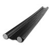 Insulating Door Draft Stopper 96 Cm Black - Leather and EPE Foam Door Bottom Anti-cold, Anti-dust