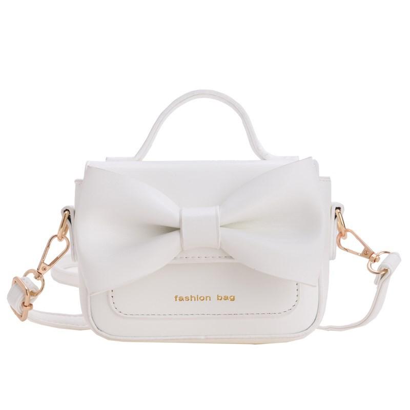 Mini Pu Charming Handbag For Girls And Boys With Delightful Bow Design For School Use