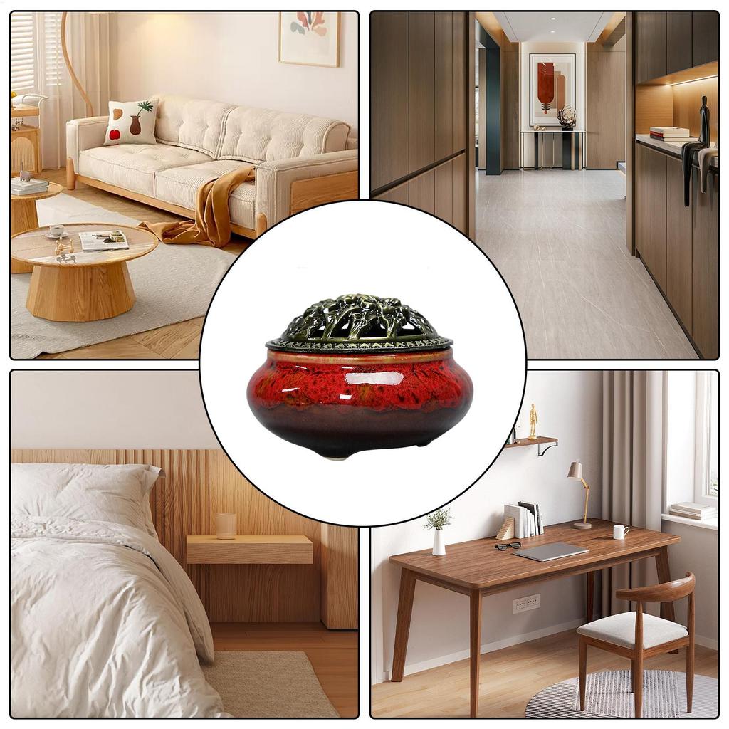 Incense Holders Ceramic Stick Incense Burner Holder Burning Meditation Disc Censer Zen Aesthetic Home Decor For Indoor Cones