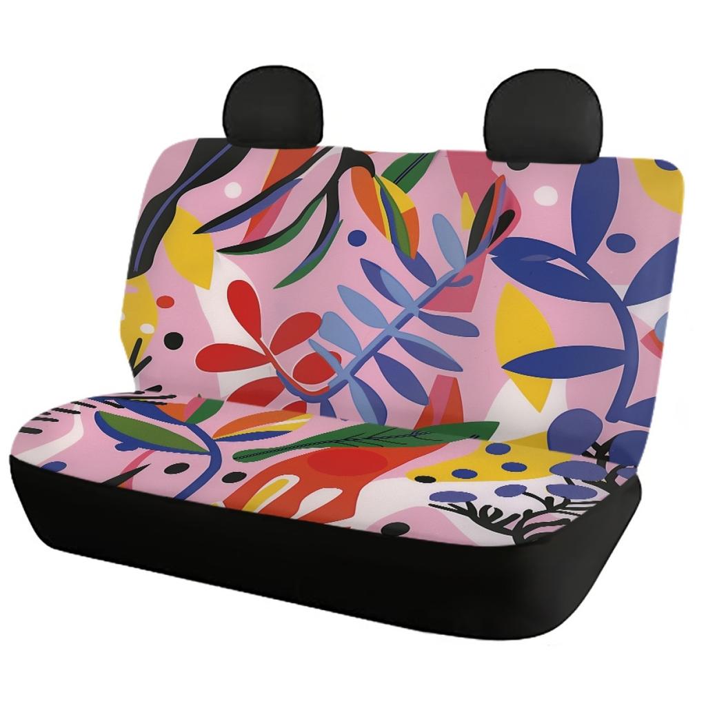 Set Completo Universale Coprisedili Auto Impermeabili Stampa Digitale Astratta Compatibili Airbag Cuscini Sedile Anteriore Posteriore Protezioni Comode