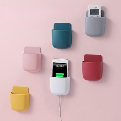 Remote Control Storage Box, Tv Air Conditioner, Wall-Mounted Bedside Mobile Phone Charging Rack, Storage Free Punching Rack