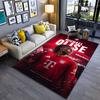 Soccer Star Area Rug, Michael Olise Bayern Munich Welcome Allianz Arena Red Print, Football Fan Bedroom Decor, Non-Slip Mat