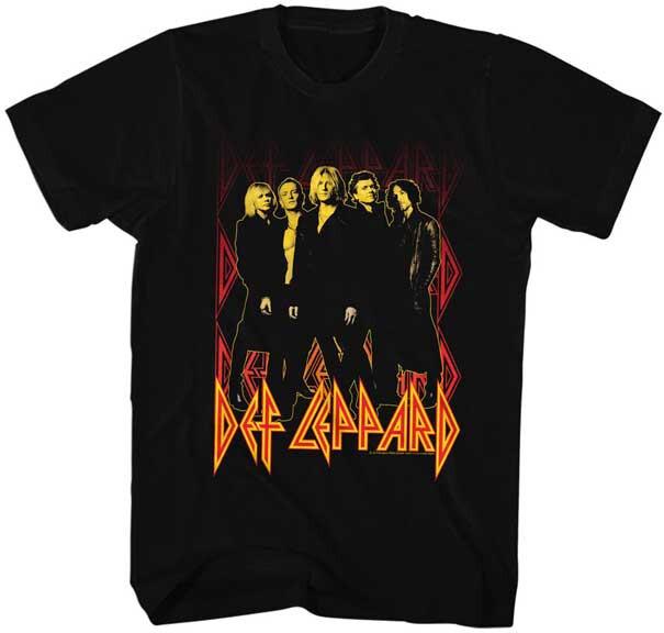 Def Leppard Name Repeat Band Photo Men s T Shirt Rock Band Music Merch Unisex T-Shirt XXXL