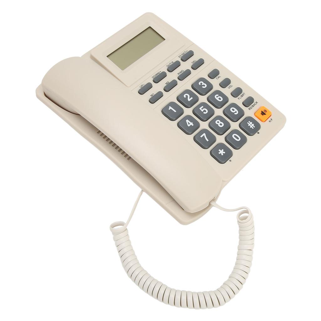 Kabelgebundenes Festnetztelefon Multifunktions Anrufer-ID-Anzeige Kurzwahl Wahlwiederholung der letzten Nummer Tischtelefon für Zuhause Büro