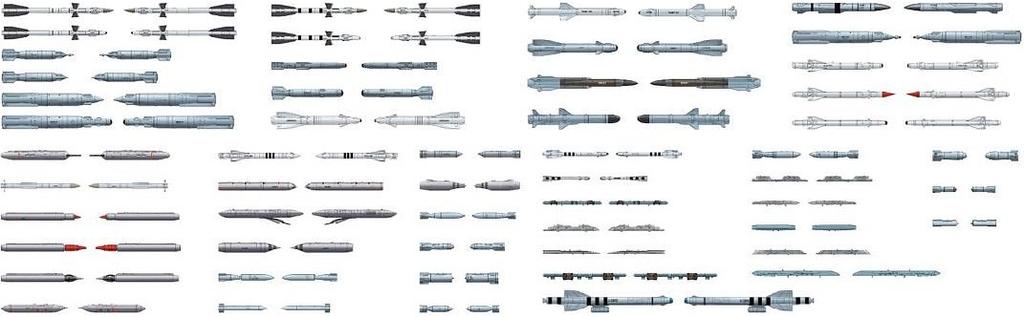 Kitty Hawk Model Modern Russian Aircraft Weapon Set Plastic Model Parts KITKH80151 1/48