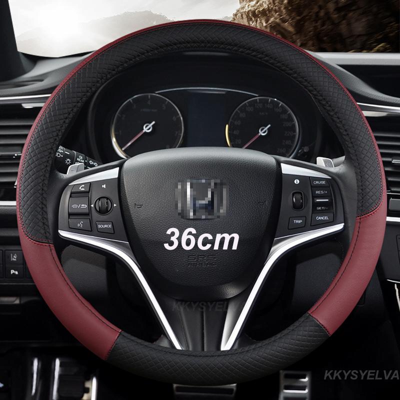 36cm Car Steering Wheel Cover Size S PU Leather for Honda Civic Ciimo Jade SUZUKI Alto LINGYANG NISSAN Juke Toyota Aqua Prius