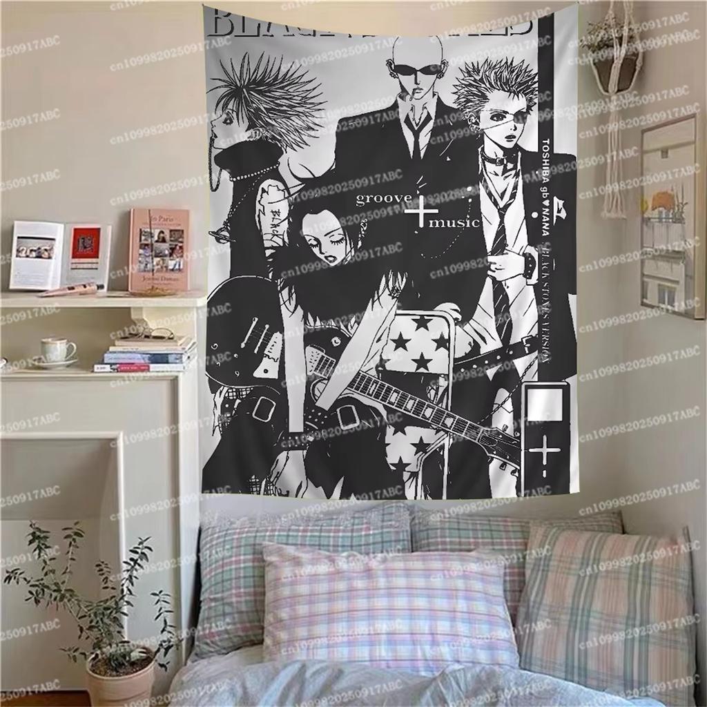 Japanese Classic Anime NANA High School Hippie Wall Hanging Tapestries for Living Room Home Tapestry Home Dorm Kawaii Room