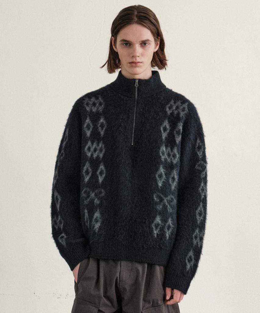 HELEMENT Yukon Pattern Jacquard Knit (Navy)
