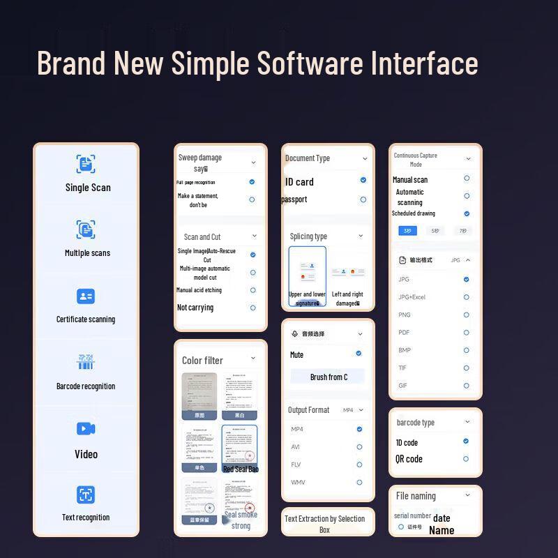 Deli GK222 16MP High-Speed Document Camera Scanner CN Plug (adapter Included)