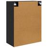 Wall Mounted Cabinet Black Oak Effect 69.5 x 34 x 90 cm
