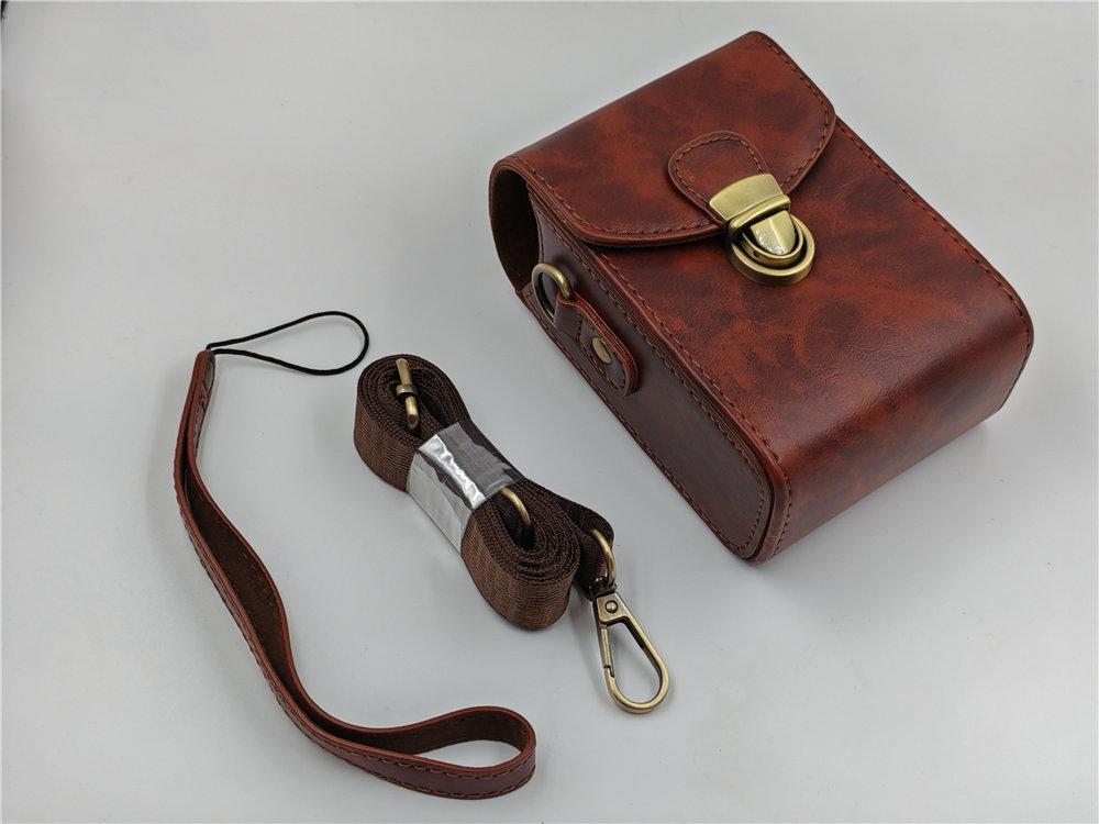 

PU Leather Camera Case Bag for Canon SX740HS SX730 G7X2 G7X3 G9X Sony ZVE10 ZV1 RX100 ZV1F ZV1II RICOH GR II GR III GRIII X