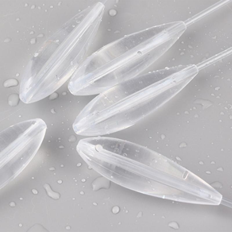 5Pcs Acrylic Fishing Float Clear Sinking Casting Bobbers Bombarda Sinking Fishing Spinning Float Fishing Bobbers