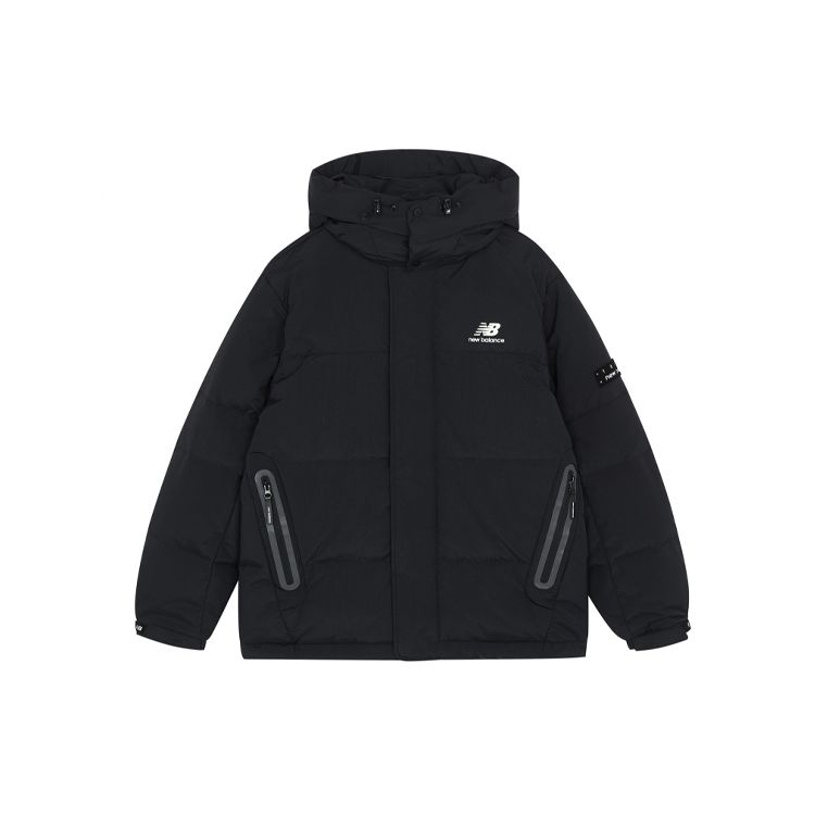 

New Balance однотонный теплый пуховик с капюшоном мужская верхняя одежда черный AMJ14323-BK