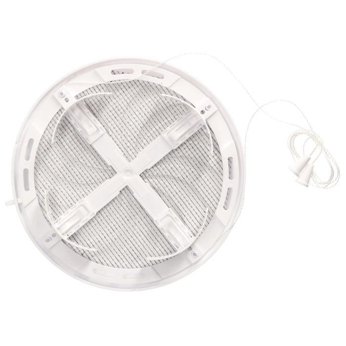 Ventilation Grille - Kotarbau - Adjustable 100-150 Mm - Lockable - Round White Mosquito Net - Insect Repellent