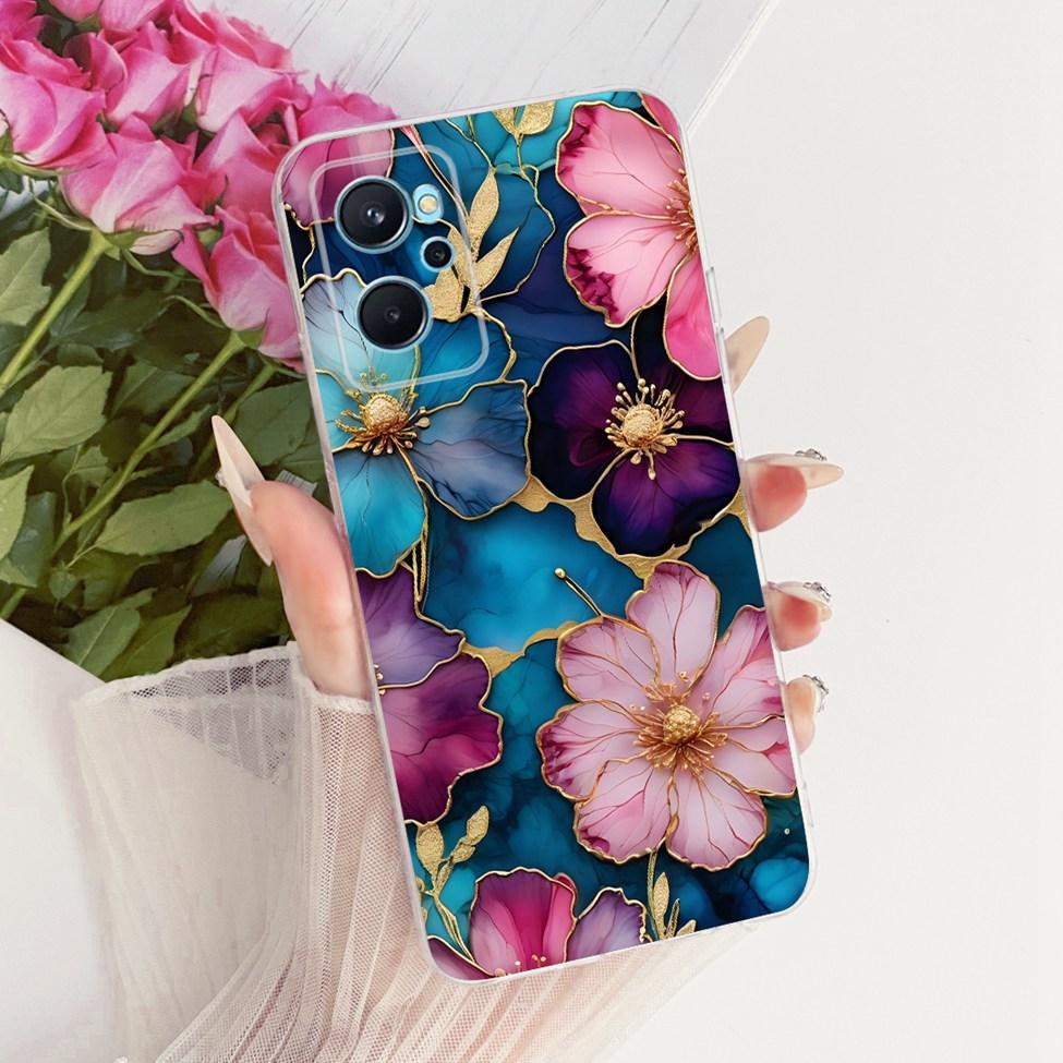 For Realme 9i 4G Case RMX3491 Transparent Cute Cat Fashion Butterfly Funny Painted Casing For Real me 9i 4G Cover