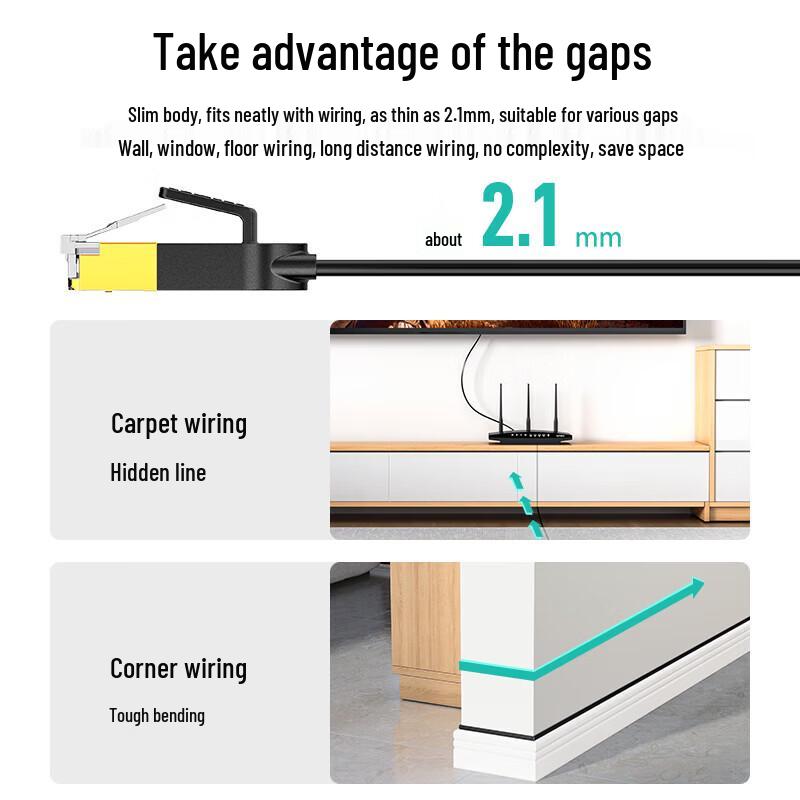 Shanze CAT7 Flat Ethernet Patch Cable
