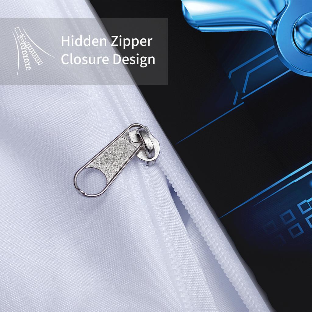 3 pieces of down printed duvet cover set with game controller pattern (1 duvet cover+2 pillowcases, without core), soft bedding