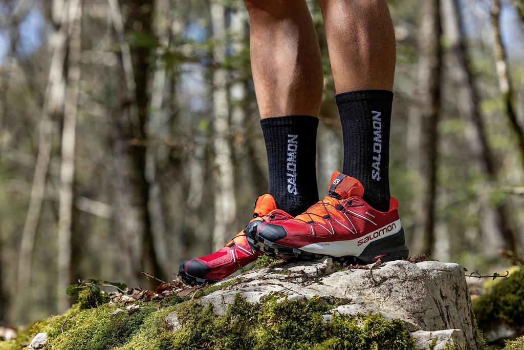 SALOMON SPEEDCROSS 5 Trail Running Viking Size Cm GORE-TEX Men's Shoes, Red/White/Black, 31.0
