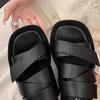 Chaussures Nouveau Style Tongs à Semelles Épaisses Plage Sandales à Une Épaule