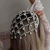 Yousheng Women Headband Mesh Imitation Pearl Headband Lightweight Comfortable Hair Hoop Hairstyle Dress Up Hair Accessories