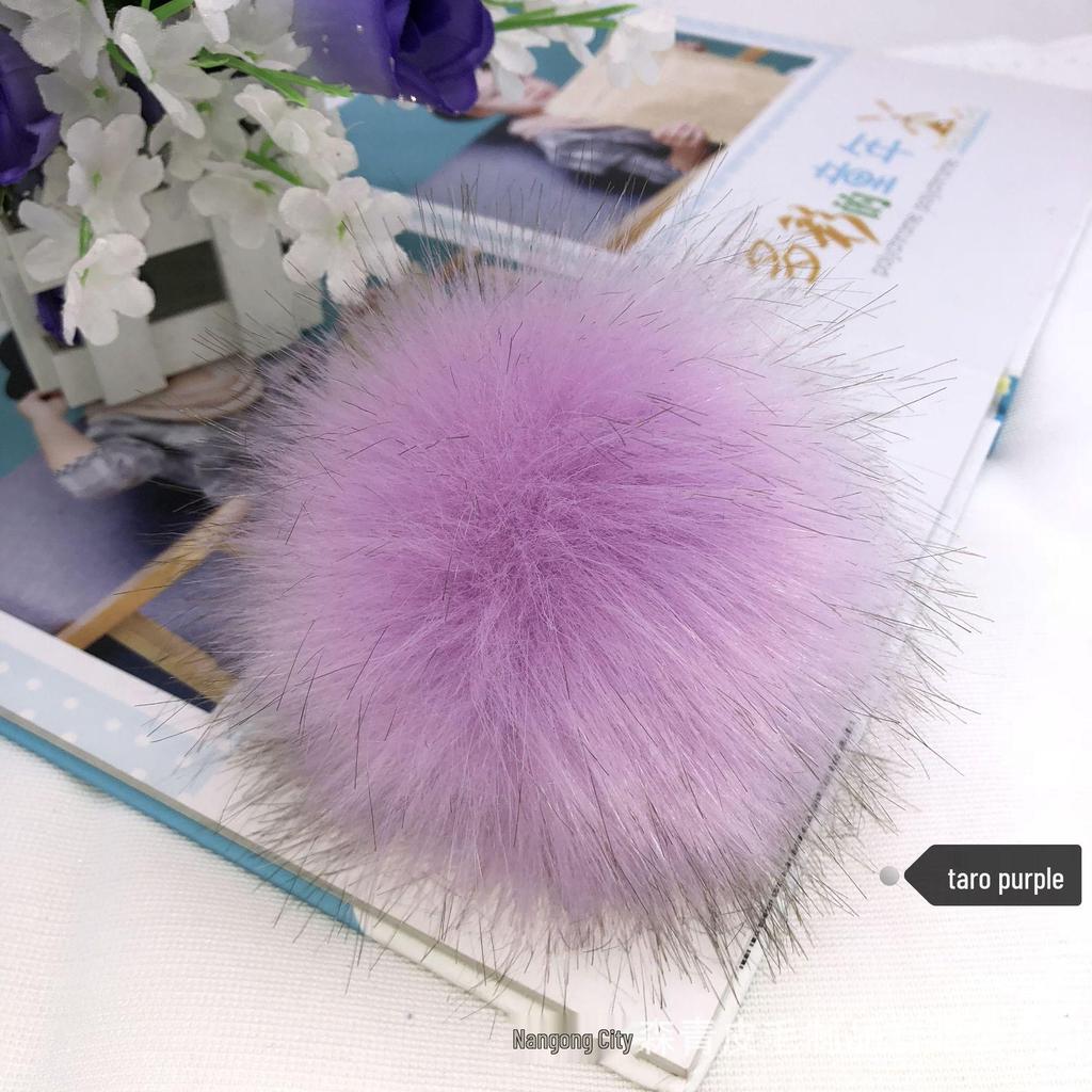 Colored 15cm Fluffy Faux Fur Fox Ball for DIY Hat Pendant