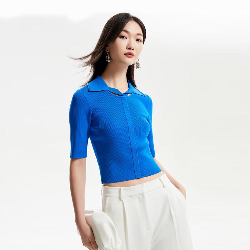 

VEROMODA Women s Slim-Fit Ribbed Knit Short Sleeve Top M