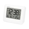 MAG Alarm Clock Radio-Controlled Desk Compact Small Digital Thermometer Calendar Electronic Sound Snooze Light White Approximately 6.2 cm tall 7.8