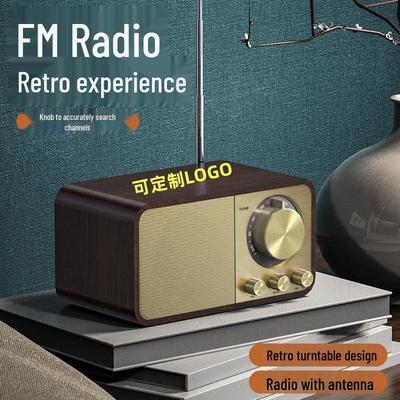 Boxă Bluetooth Retro din Lemn JY66 cu Radio FM și Antenă - Perfectă pentru Petreceri și Cadouri