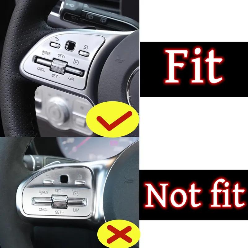 Car Steering Wheel Button Panel Cover Trim Sticker For Mercedes Benz C E A B Class GLC GLB GLE GLS W177 W205 W213 A200L 2020-24