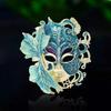 Fashion Enamel Mask Brooches for Women Face Pins Necklace Event New Luxury Gifts Party Backpack Decoration Clothes Accessories