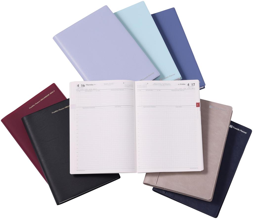 Franklin Planner Organizer, One Page Per Day, Starting April 2026, A5, Navy, PU 86769