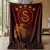 Galatasaray Fußball-Thema Decke Weiche Flanelldecke Plüsch Überwurf Gemütliche Sofa-Bett-Decke für Wohnkultur