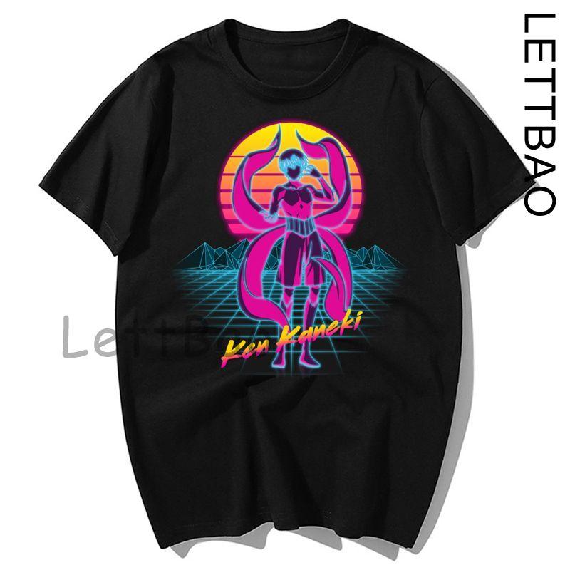 Tokyo Ghoul Kaneki Ken Eyes Japanese Anime Print T Shirt Men Women Streetwear Harajuku Couple