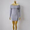 **Europäisches sexy eng anliegendes Strickkleid Herbst/Winter 2026**: Damen-Ein-Schulter-Pullover**