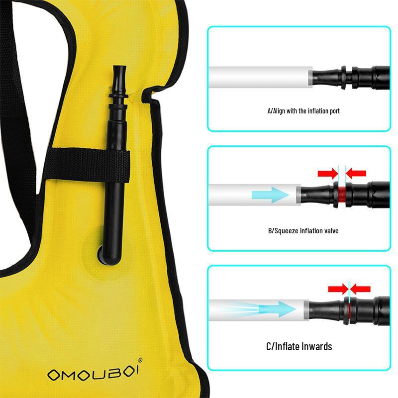 Adult & Children's Quick Inflatable Buoyancy Vests for Surfing, Rafting & Swimming
