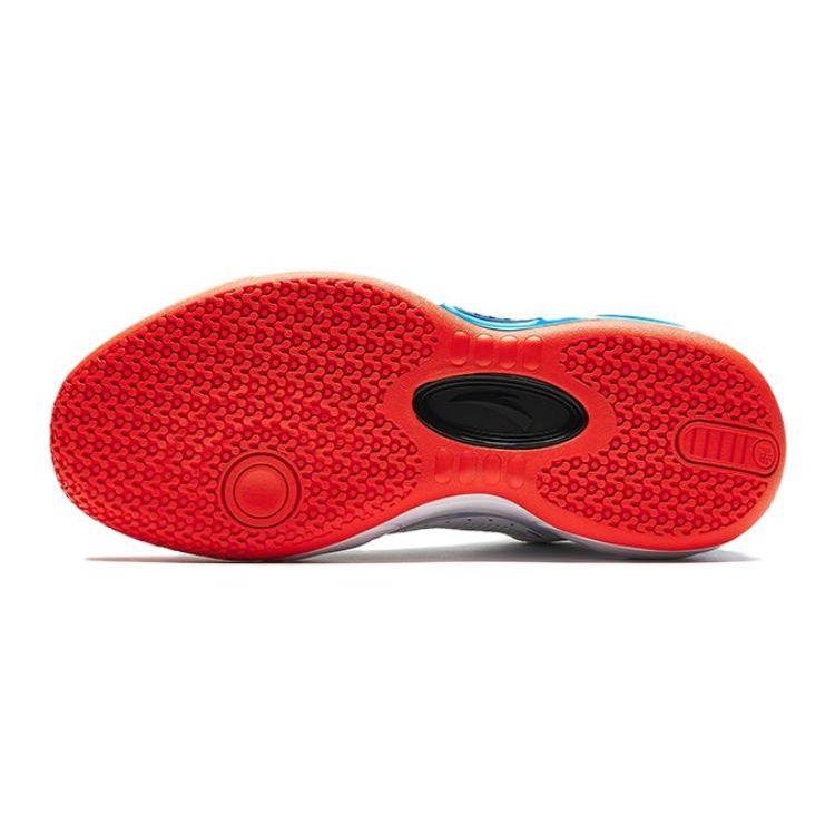 Anta Zapatillas de Baloncesto de Caña Alta para Niños con Pomo Redondo, Absorción de Impactos, Resistentes al Desgaste, Plateadas Negras T12331190R-2