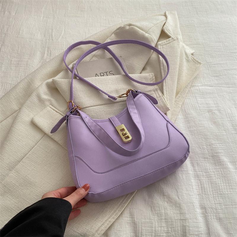 2024 Spring New Simple Commuter Bag Street Fashion Shoulder Bag Pu Material