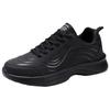 Spring and Autumn Shoes New Leather Surface Waterproof Lightweight Soft Sole Sneakers Black Non-slip Comfortable Casual Shoes
