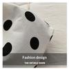 Polka Dot Nylon Drawstring Crossbody Bag Soft Lightweight Adjustable Strap Fashion Shoulder Purse for Women Shopping