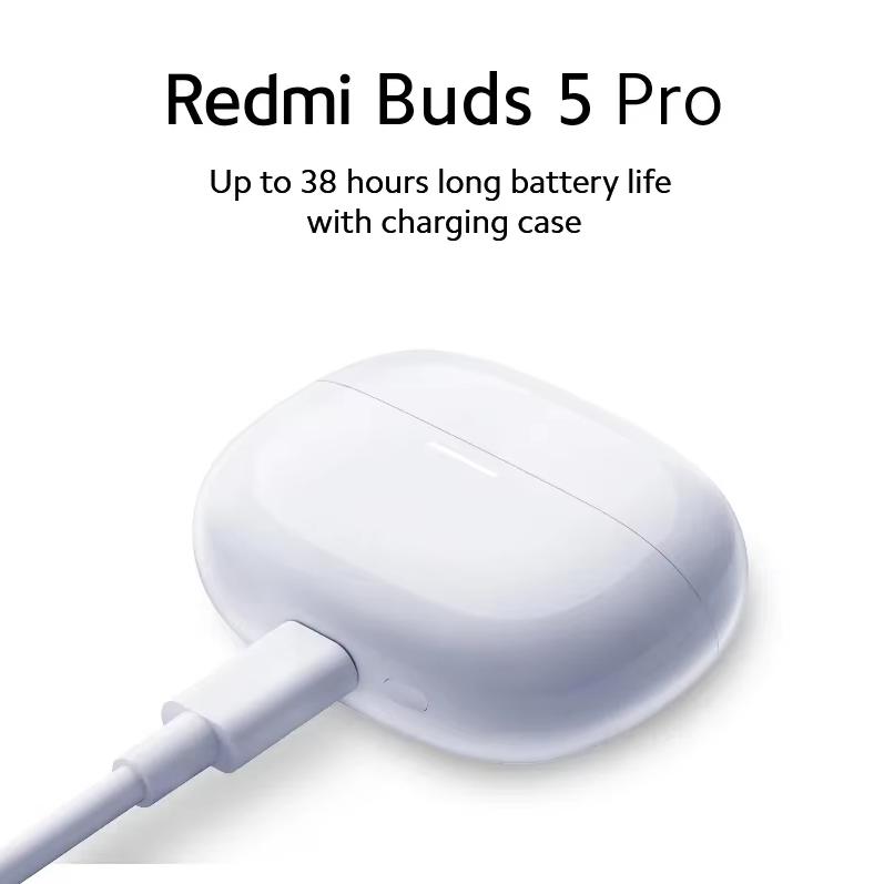Xiaomi Беспроводные наушники-вкладыши Redmi Buds 5 Pro с шумоподавлением, внутриканальные, совместимые с телефонами Android и Apple