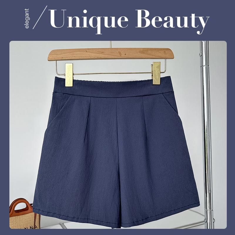 YYFS Women's Fashion Casual Solid Color Print High Waist Sport Shorts