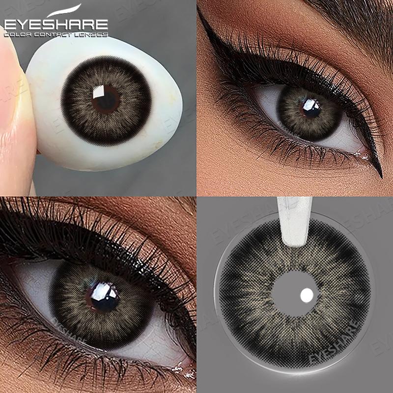 Eyeshare Farbige Kontaktlinsen für die Augen 1 Paar jährlich Naturkosmetik Soft Eye